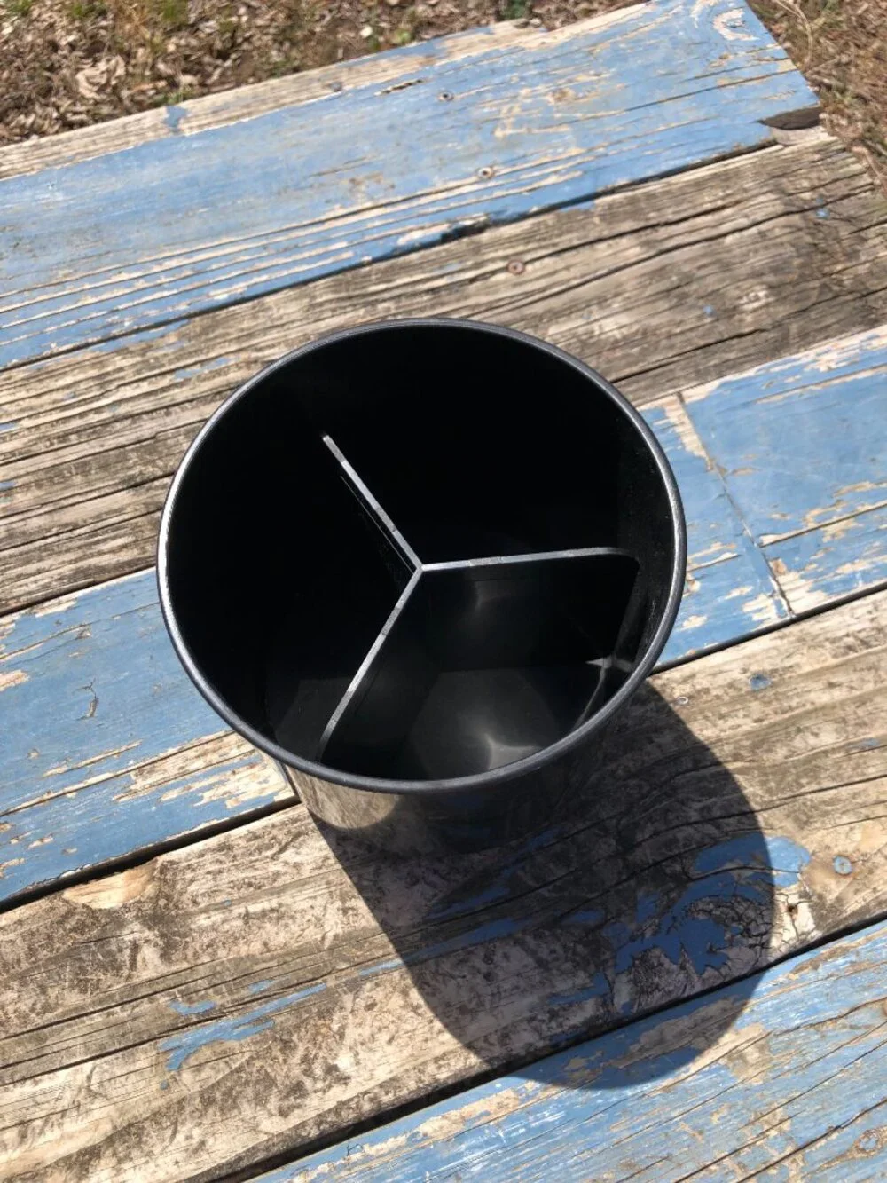 Cooler Kitchen Plastic Rotating Utensil Holder Crock, Large, Black
